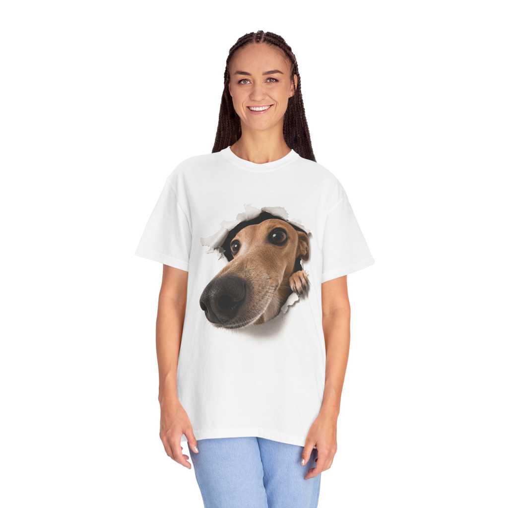 Big Head Dog Breakthrough Graphic Tee | Funny Dog Lover T-Shirt