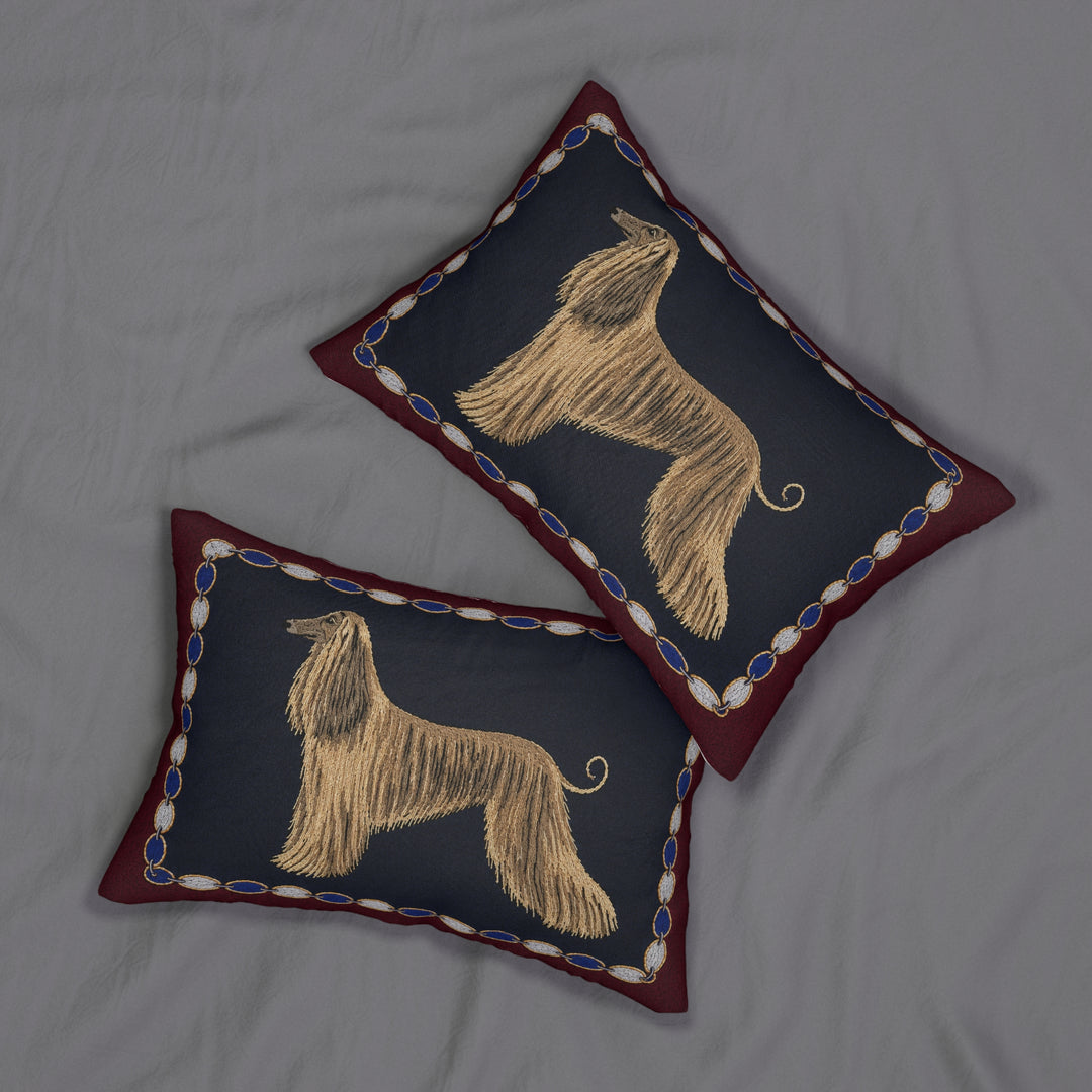 Custom Vintage Pet Portrait Lumbar Pillow – Personalized 20" × 14" Cushion