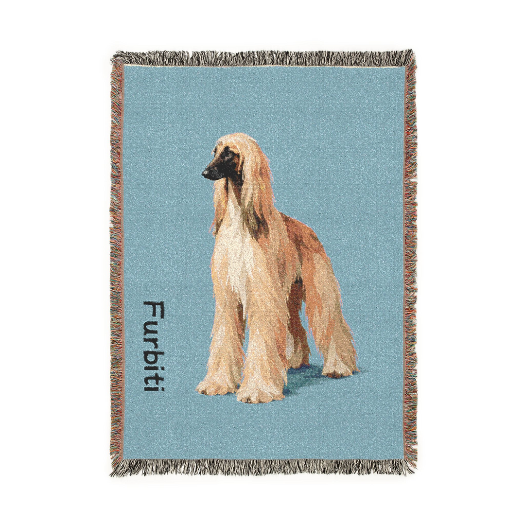 Custom Woven Pet Portrait Blanket – 100% Cotton Keepsake