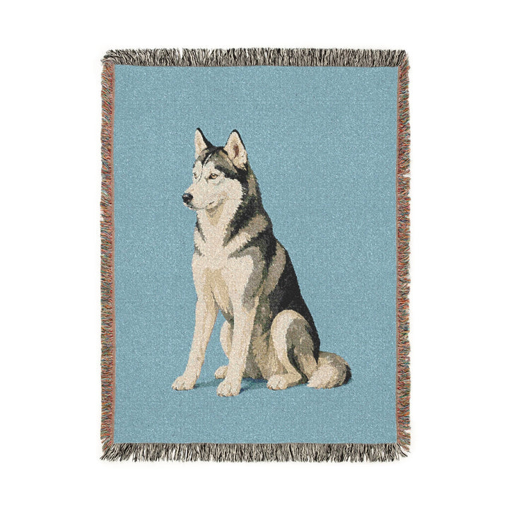 Custom Woven Pet Portrait Blanket – 100% Cotton Keepsake