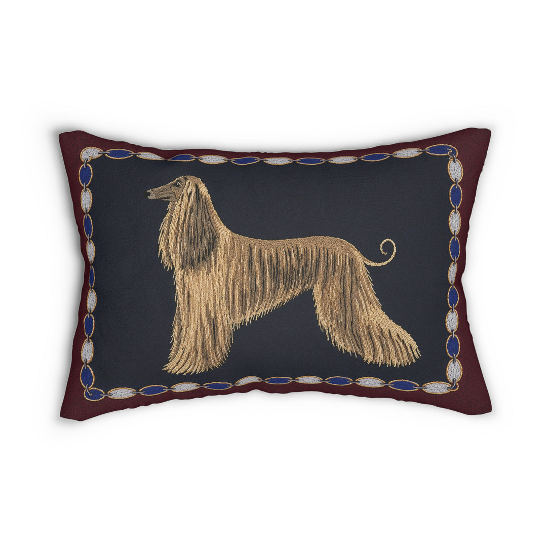Custom Vintage Pet Portrait Lumbar Pillow – Personalized 20" × 14" Cushion