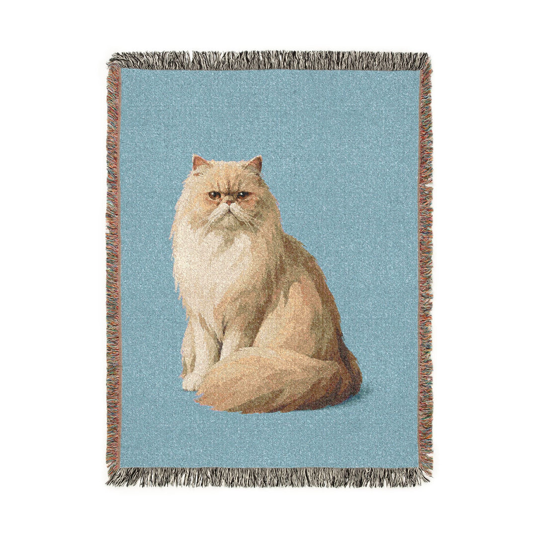 Custom Woven Pet Portrait Blanket – 100% Cotton Keepsake