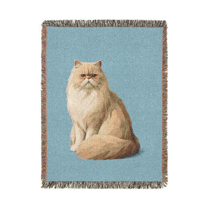 Custom Woven Pet Portrait Blanket – 100% Cotton Keepsake