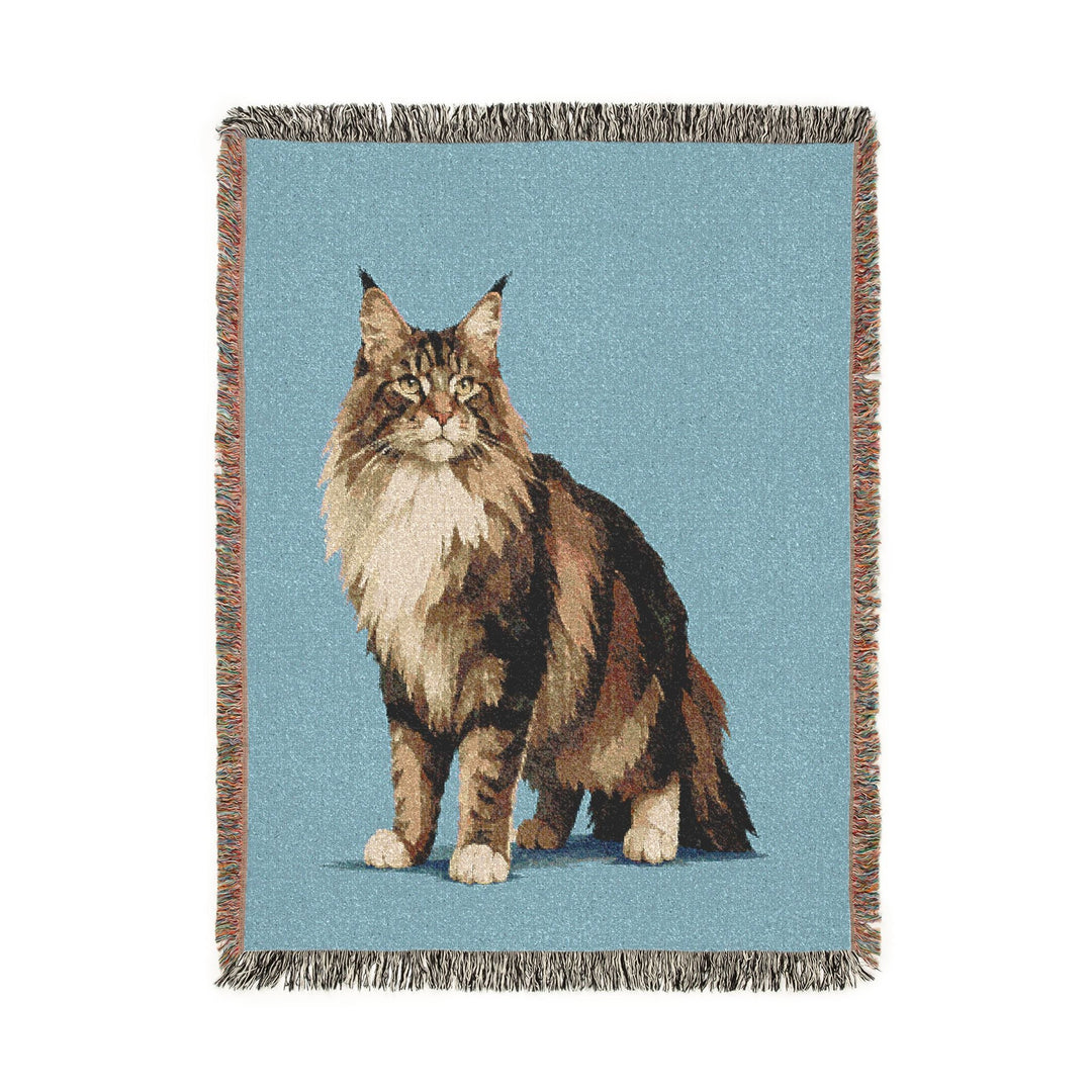 Custom Woven Pet Portrait Blanket – 100% Cotton Keepsake
