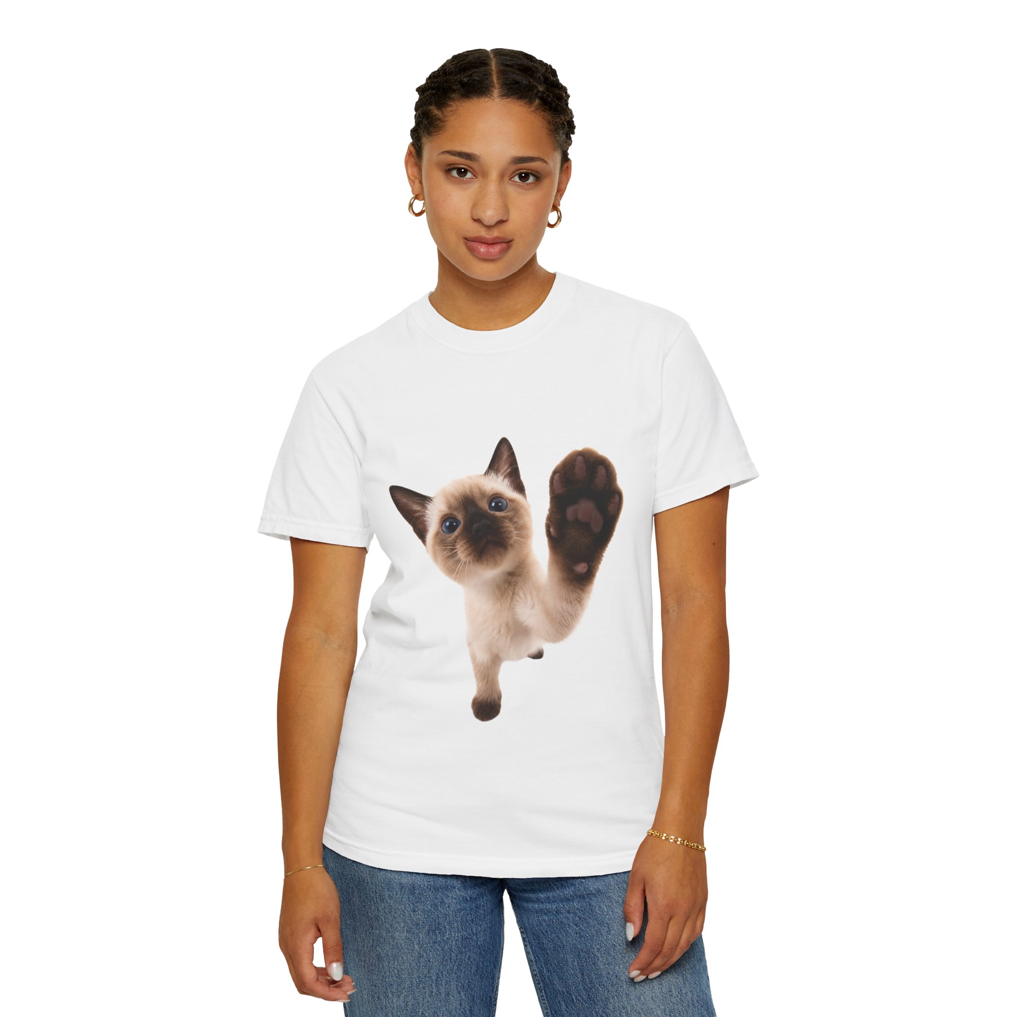 Big Face Cat Graphic Tee | Funny Cat Lover T-Shirt
