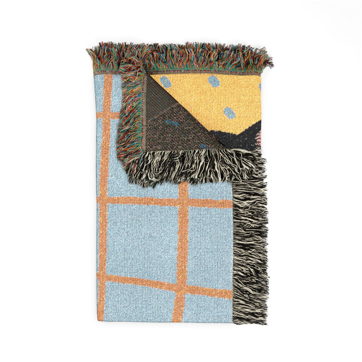 Custom Patchwork Pet Woven Blanket – Personalized Cotton Throw