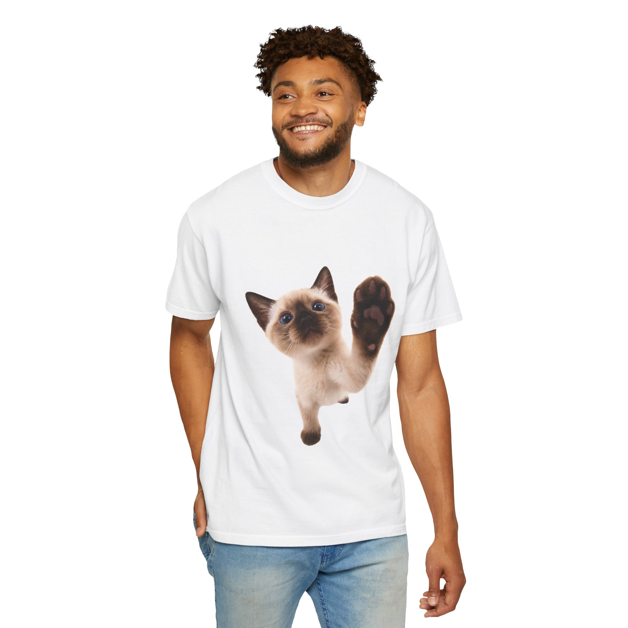 Big Face Cat Graphic Tee | Funny Cat Lover T-Shirt