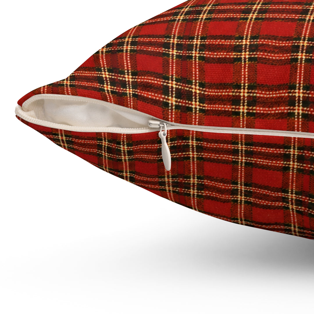 Custom Tartan Scarf Pet Pillow – Personalized Square Cushion