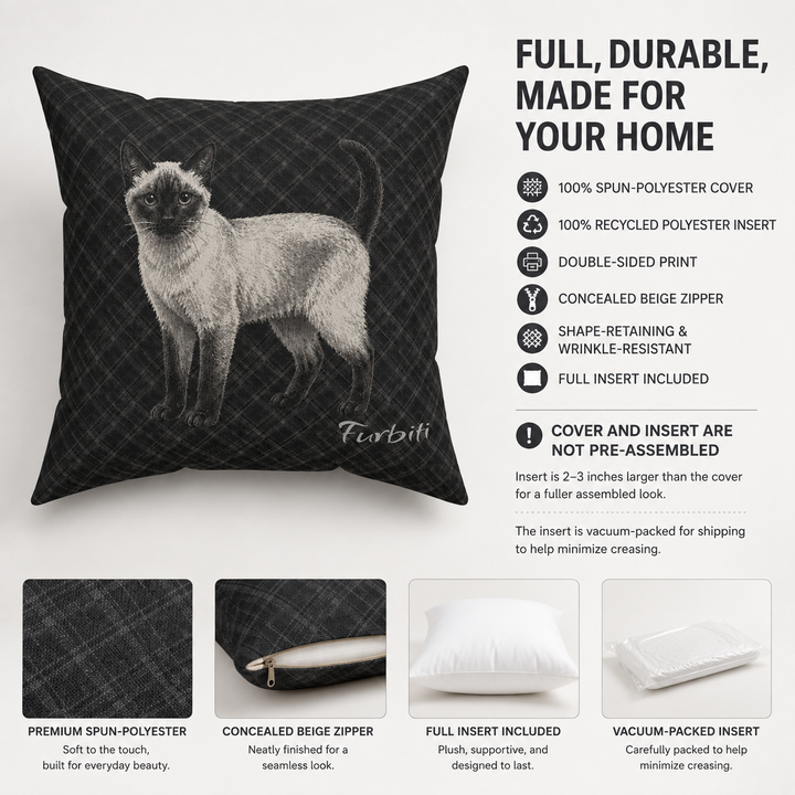 Charcoal sketch pet pillow material and feature overview