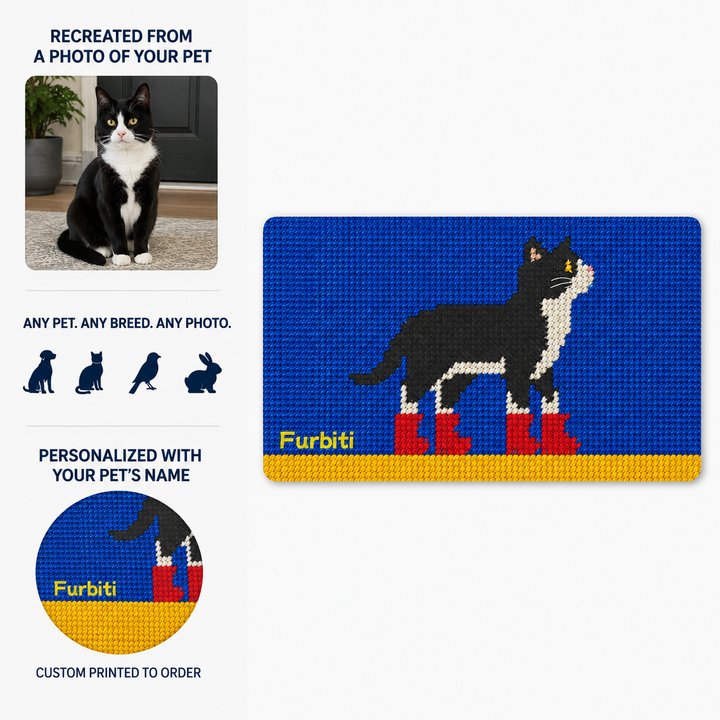 Custom Graphic Pet Doormat – Personalized 18" × 30" Entry Mat