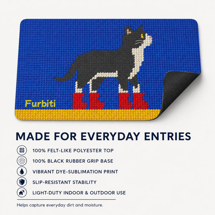Custom Graphic Pet Doormat – Personalized 18" × 30" Entry Mat