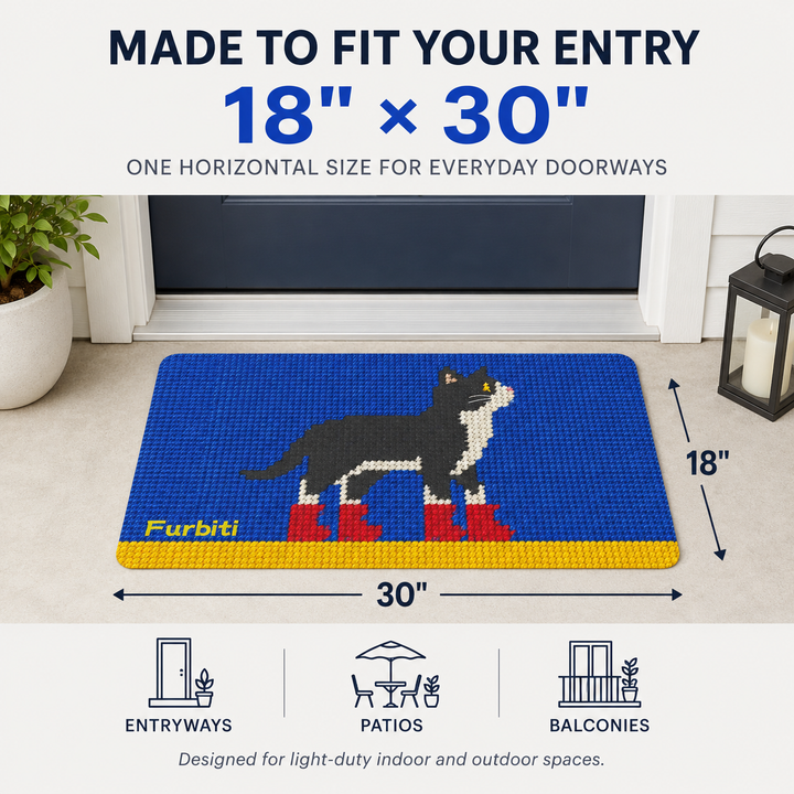 Custom Graphic Pet Doormat – Personalized 18" × 30" Entry Mat