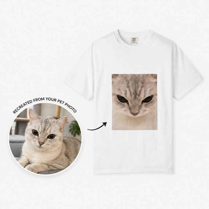 Custom Intense Stare Pet Tee | Personalized Pet Lover T-Shirt