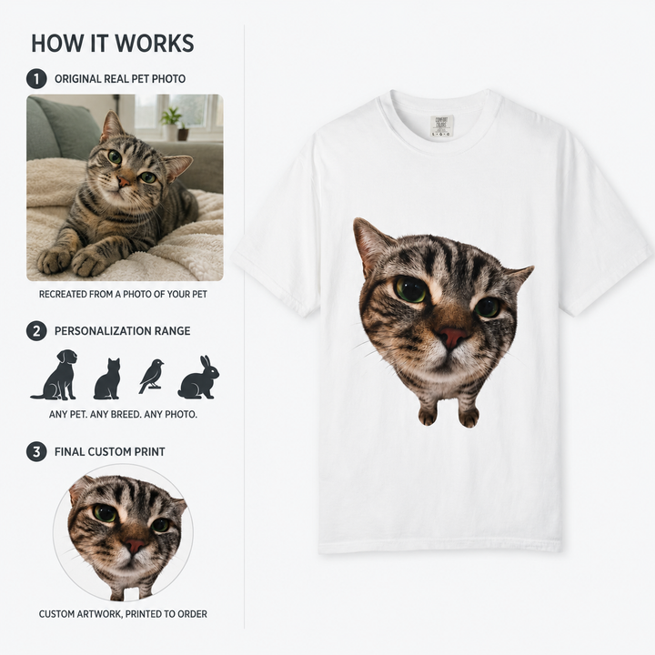 Two Paws Up Cat Graphic Tee | Funny Cat Lover T-Shirt