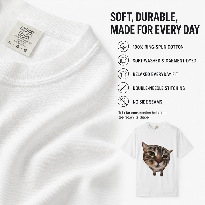 Two Paws Up Cat Graphic Tee | Funny Cat Lover T-Shirt