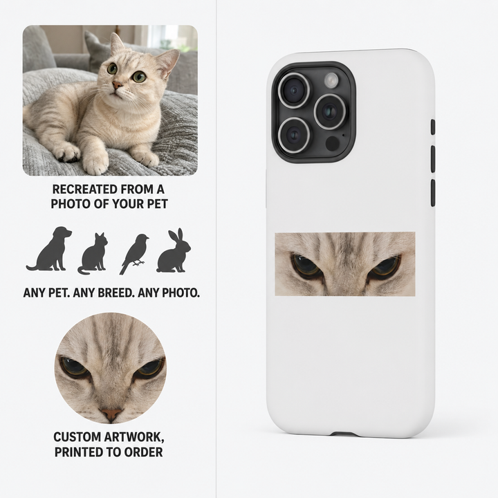The Stare Cat Tough Phone Case | Funny Cat Lover Gift