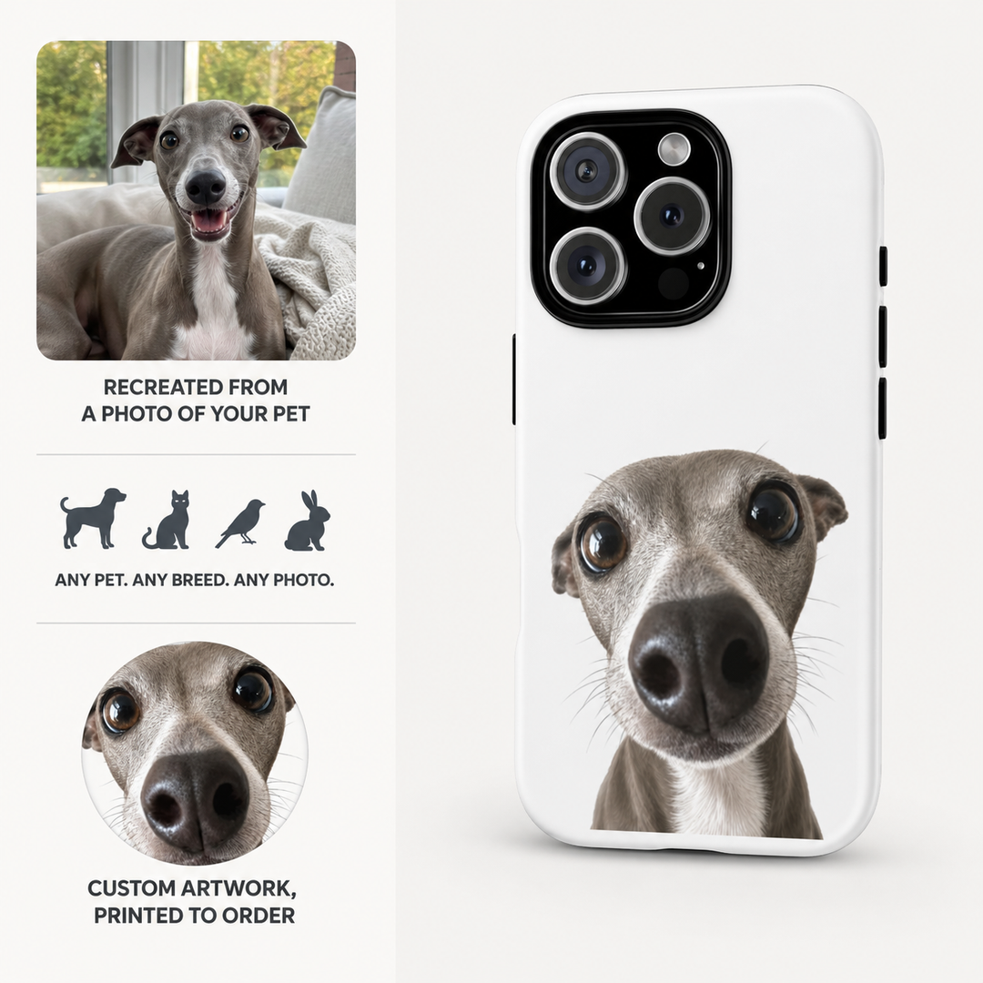 Big Face Pet Tough Phone Case | Custom Pet Phone Case Gift