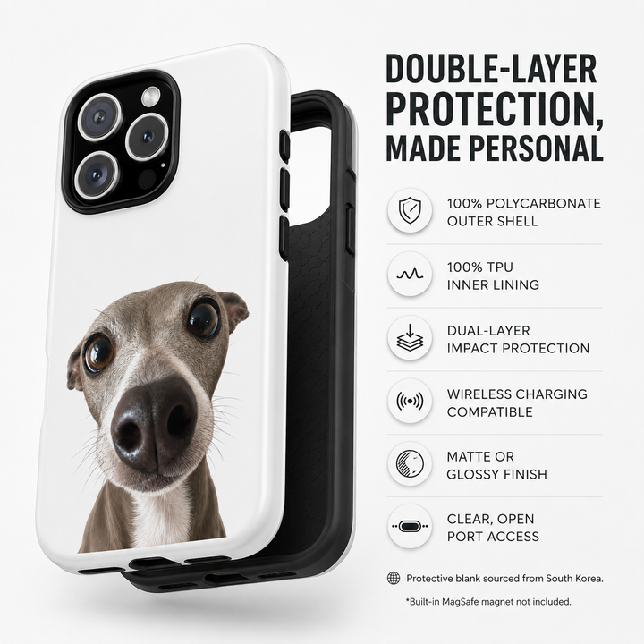 Big Face Pet Tough Phone Case | Custom Pet Phone Case Gift