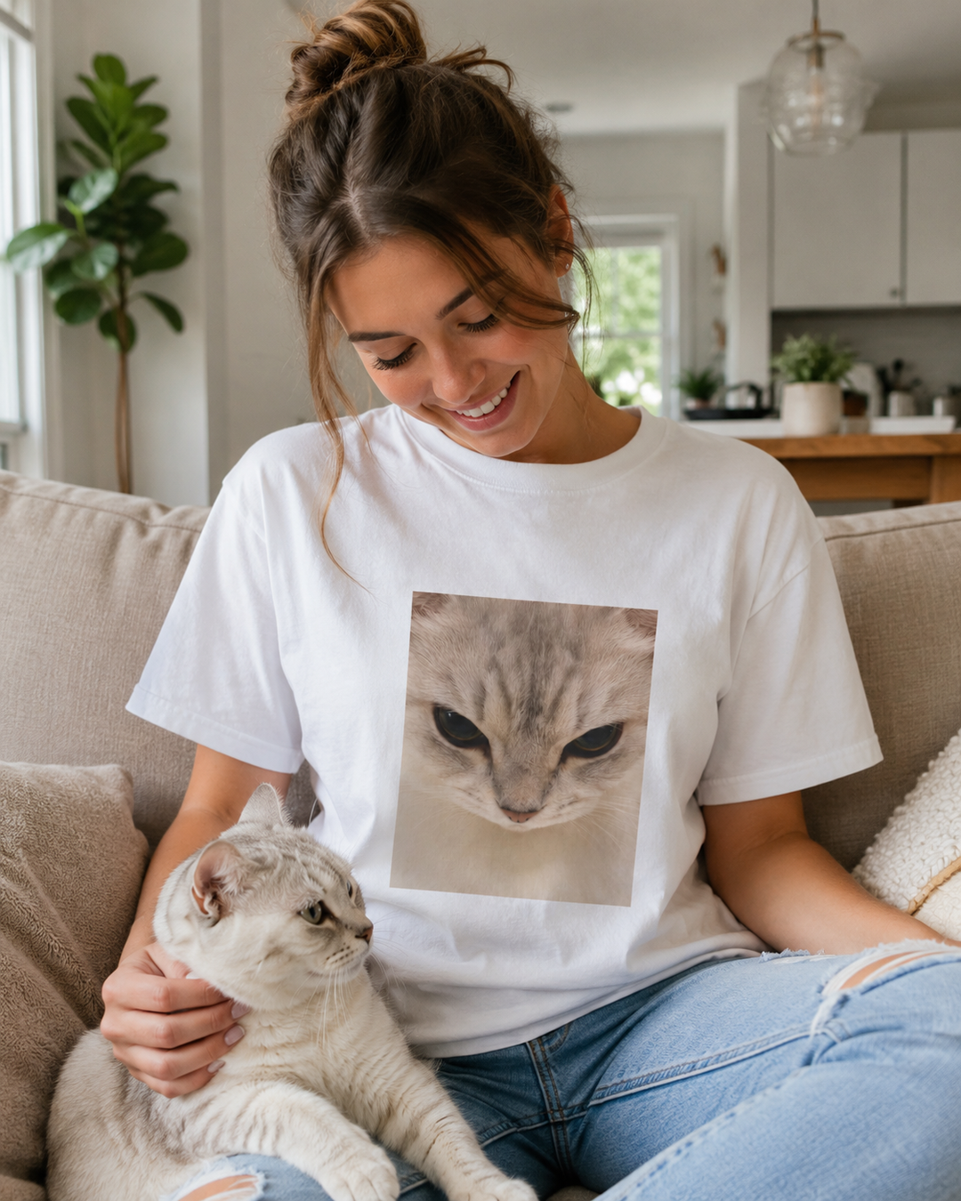 Custom Intense Stare Pet Tee | Personalized Pet Lover T-Shirt