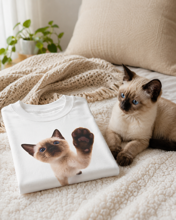 Reaching Paw Cat Graphic Tee | Funny Cat Lover T-Shirt