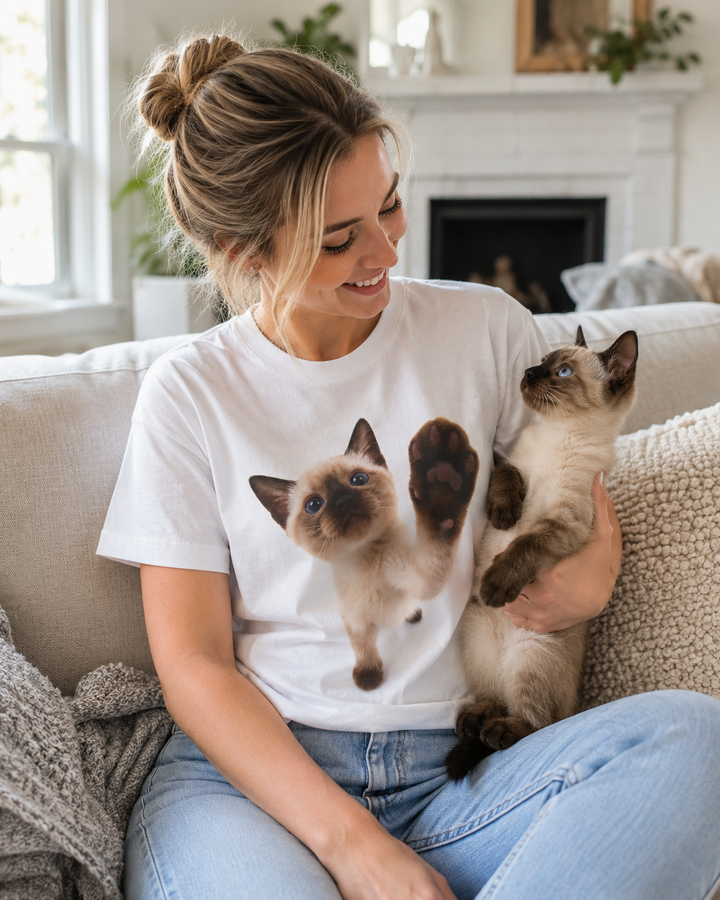 Reaching Paw Cat Graphic Tee | Funny Cat Lover T-Shirt