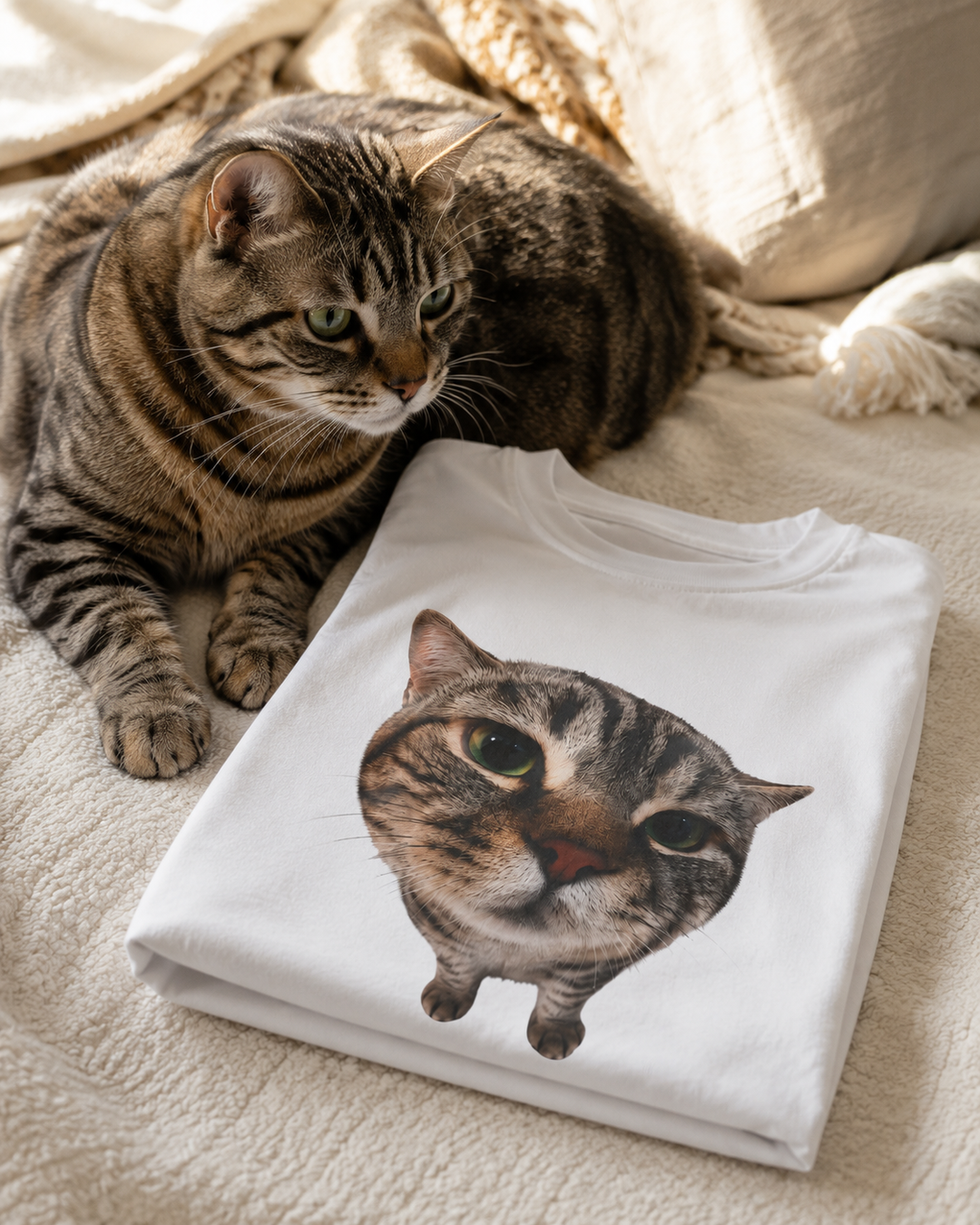 Two Paws Up Cat Graphic Tee | Funny Cat Lover T-Shirt