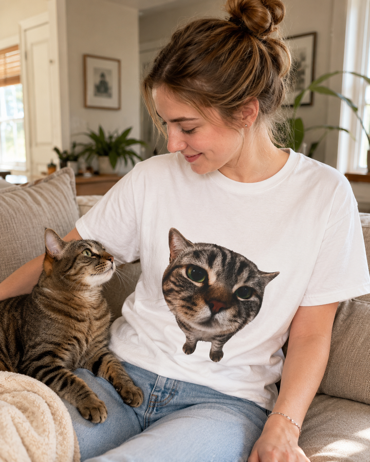 Two Paws Up Cat Graphic Tee | Funny Cat Lover T-Shirt