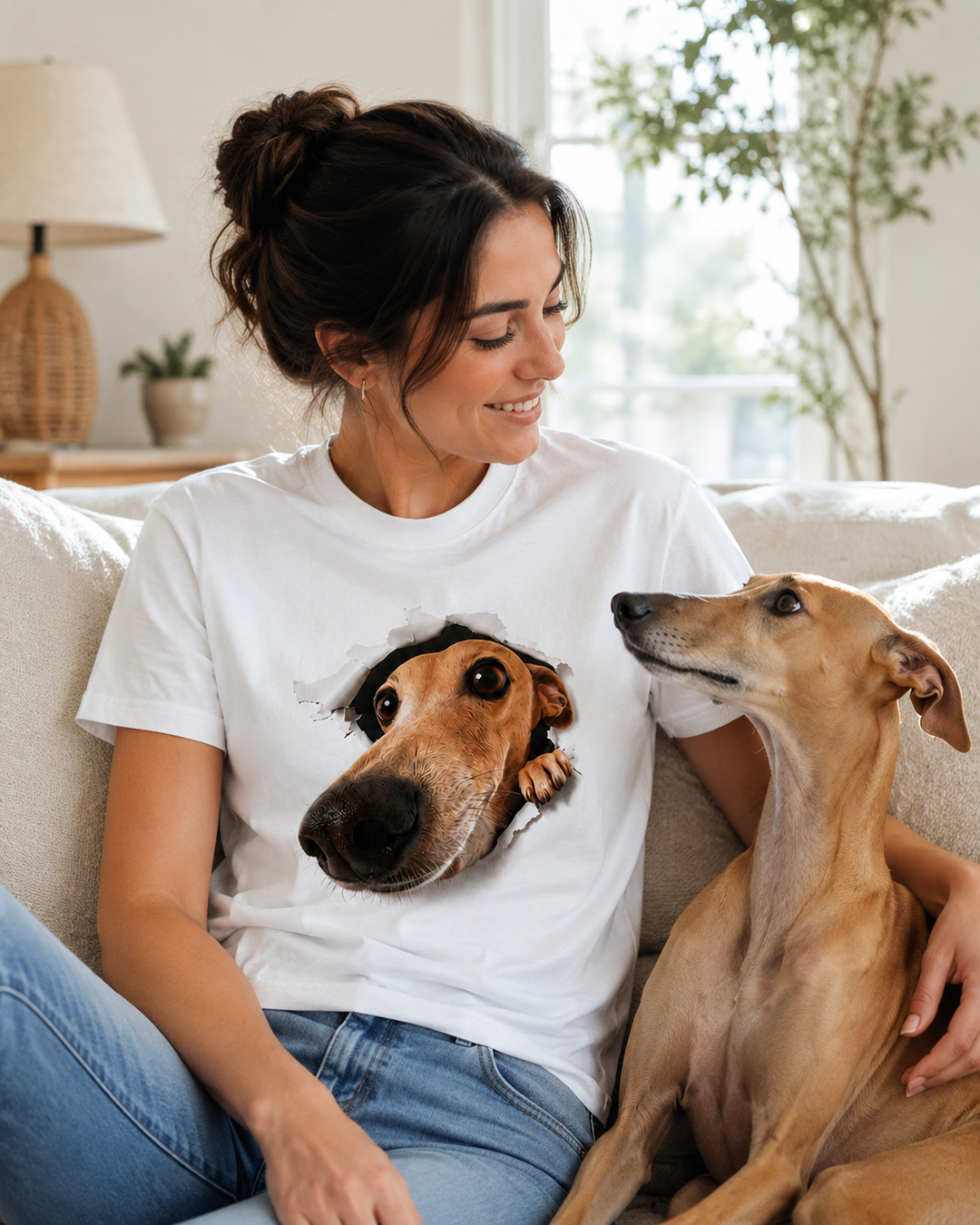 Big Head Dog Breakthrough Graphic Tee | Funny Dog Lover T-Shirt