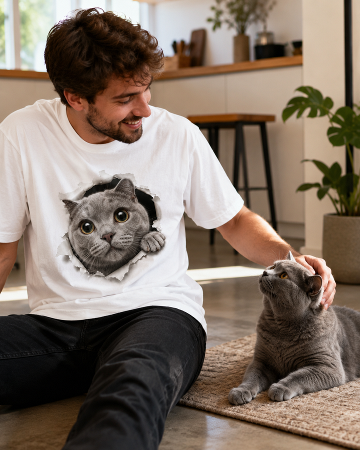 Big Head Dog Breakthrough Graphic Tee | Funny Dog Lover T-Shirt
