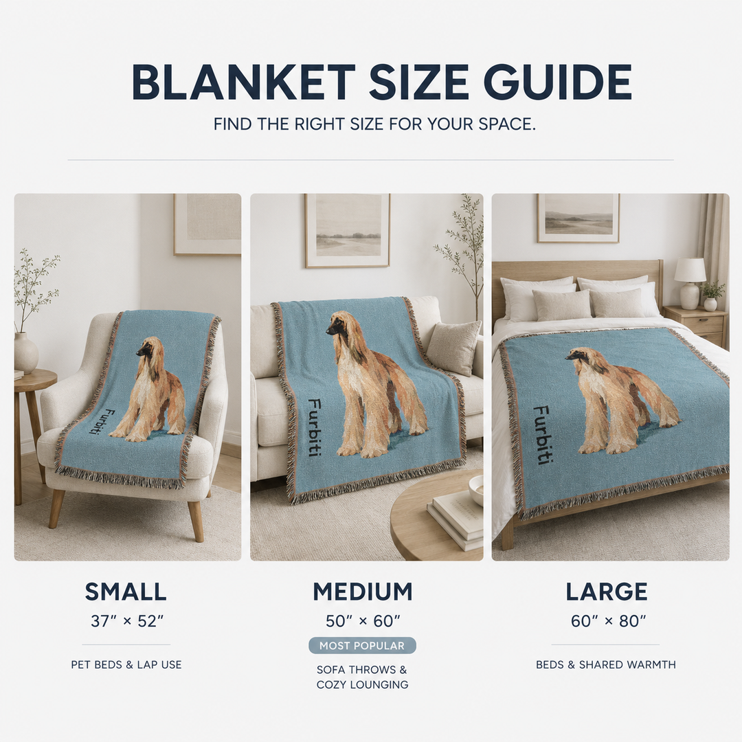 Custom Woven Pet Portrait Blanket – 100% Cotton Keepsake