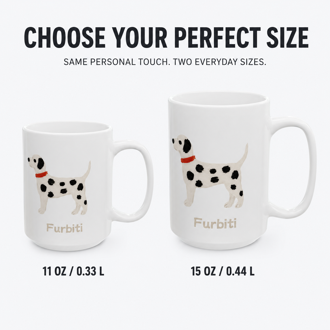 Custom Pet Portrait Mug – Personalized Ceramic Coffee Cup