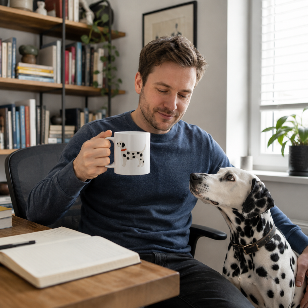 Custom Pet Portrait Mug – Personalized Ceramic Coffee Cup