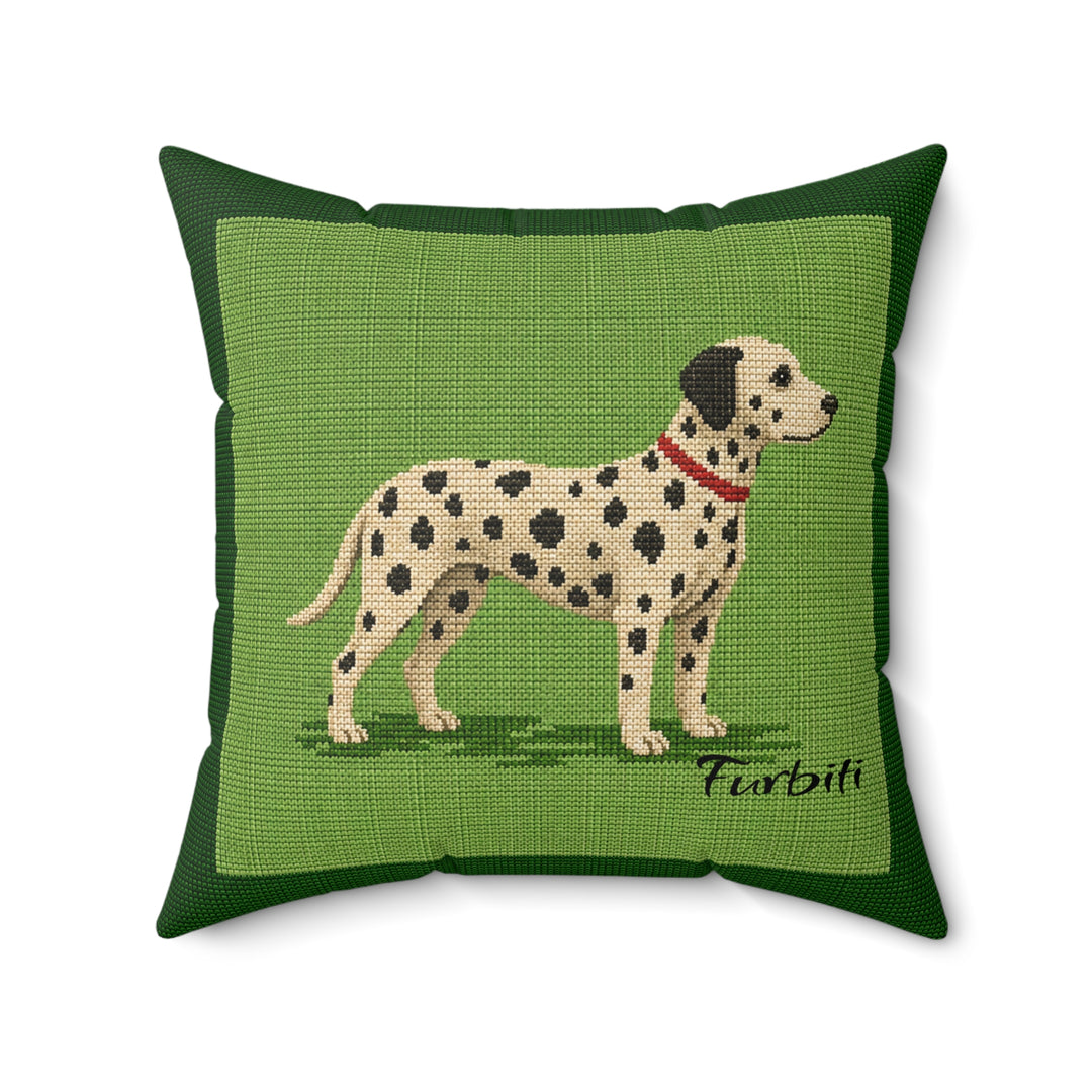 Custom dalmatian green pet pillow product view