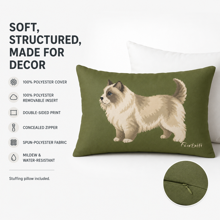 Custom olive green pet lumbar pillow material and feature guide