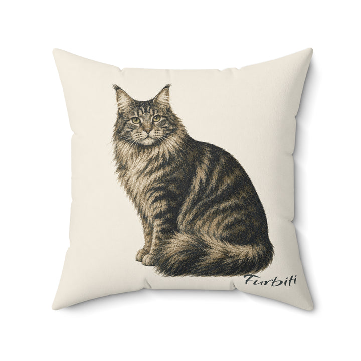 Custom tabby cat portrait pillow product view