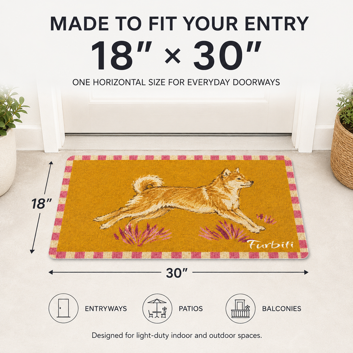 Eighteen by thirty inch running pet doormat size guide