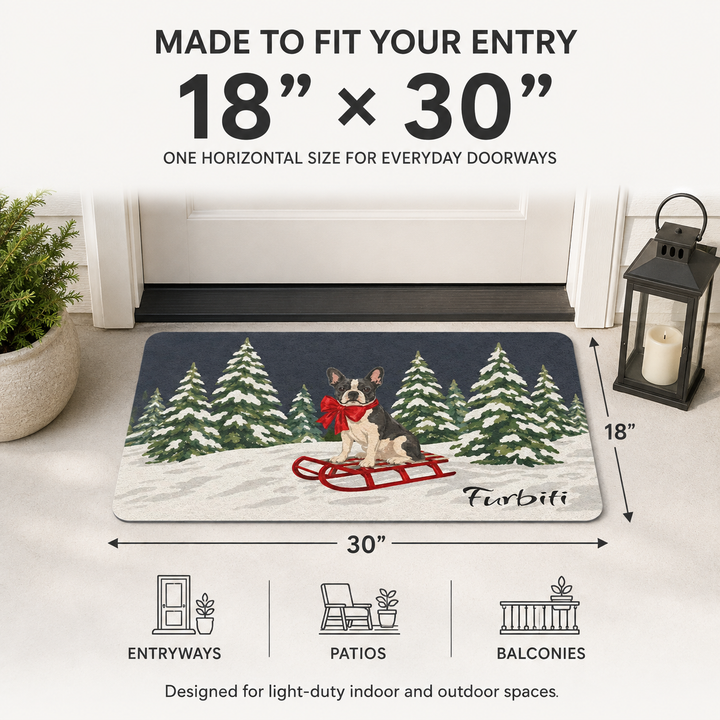 Eighteen by thirty inch winter pet doormat size guide