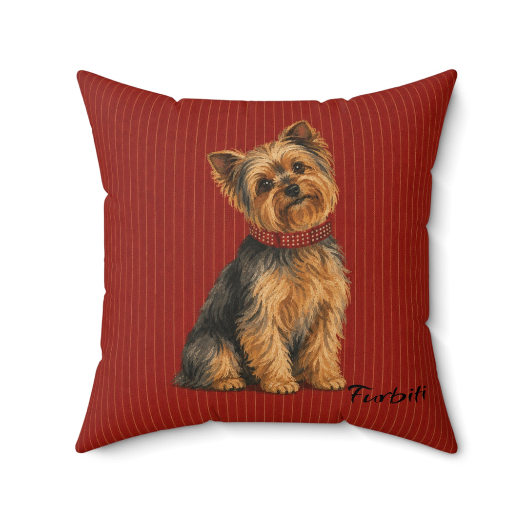 Personalized brown dog portrait pillow product view