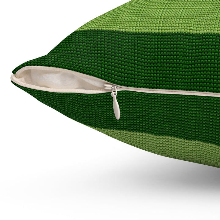 Personalized green pet pillow zipper detail view