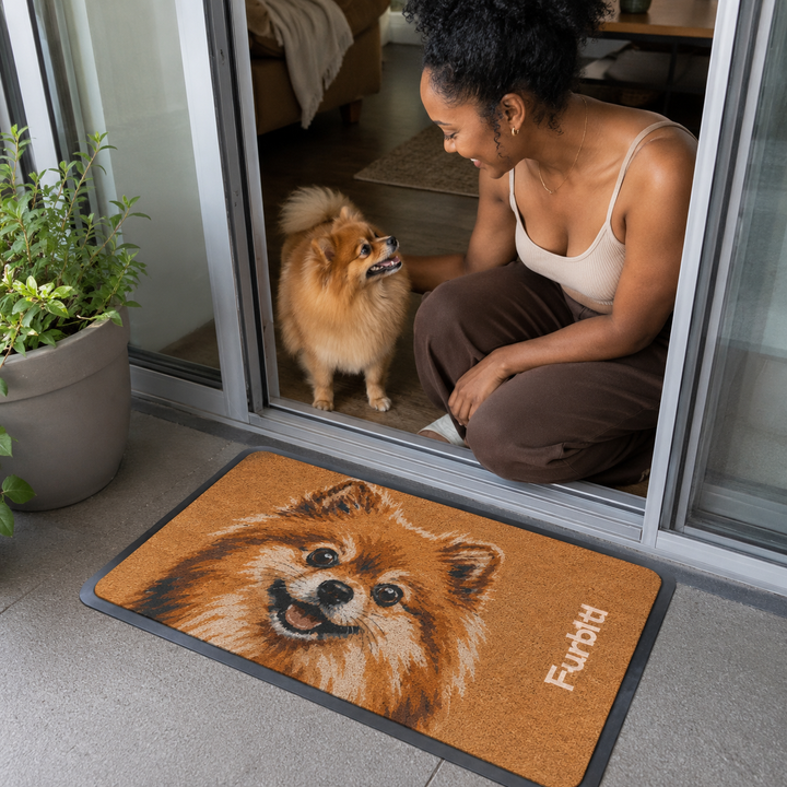 Custom Pet Portrait Doormat – Personalized 18" × 30" Entry Mat