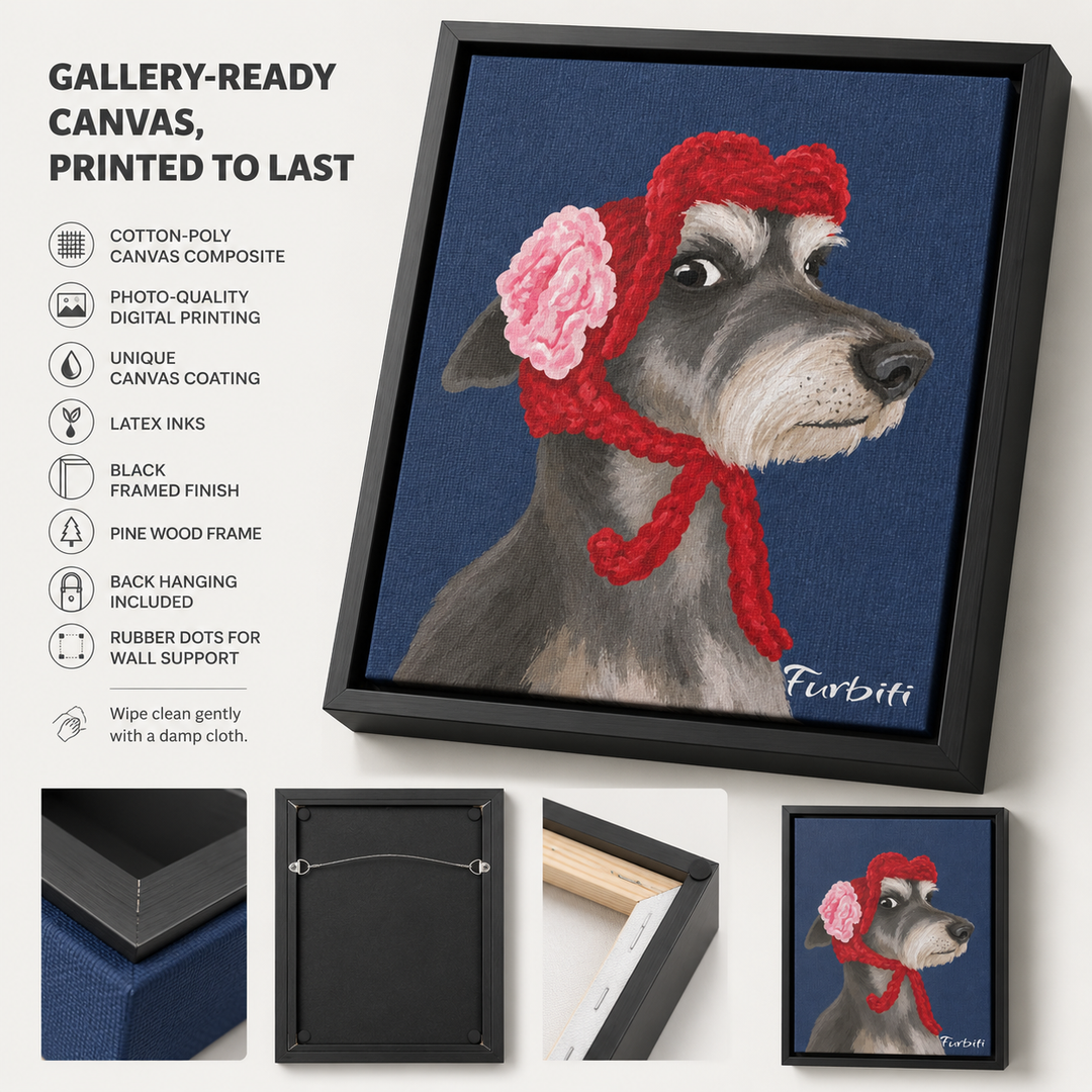 Premium Custom Pet Canvas Print And Frame Details