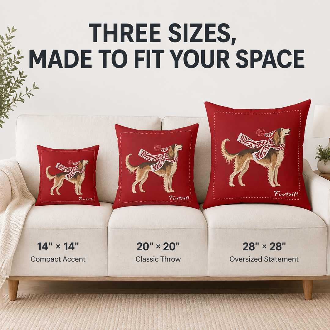 Three size custom scarlet pet pillow size guide
