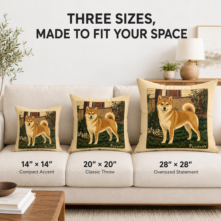 Three size personalized garden pet pillow size chart