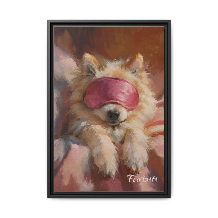 Black Framed Sleep Mask Pet Canvas Portrait Main Product View