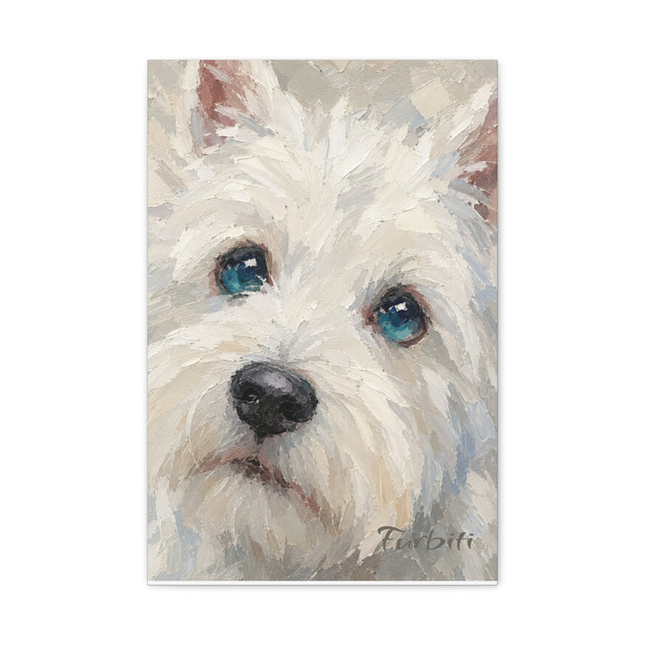 Blue Eyed Cat Pet Canvas Portrait Artwork Detail