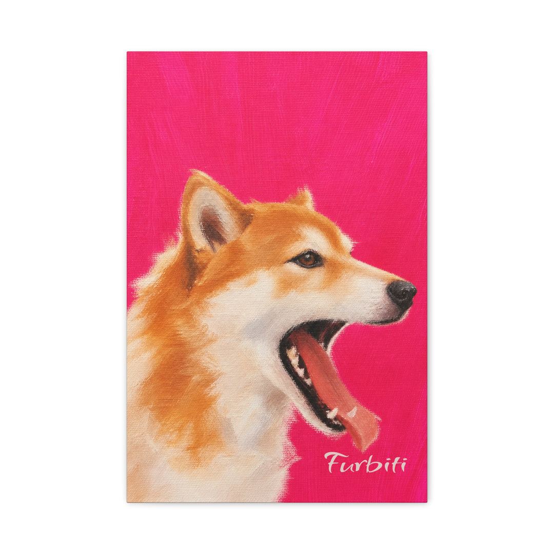 Bright Pink Pet Canvas Portrait Lifestyle Display