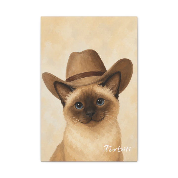Cowboy Pet Canvas Portrait Lifestyle Display