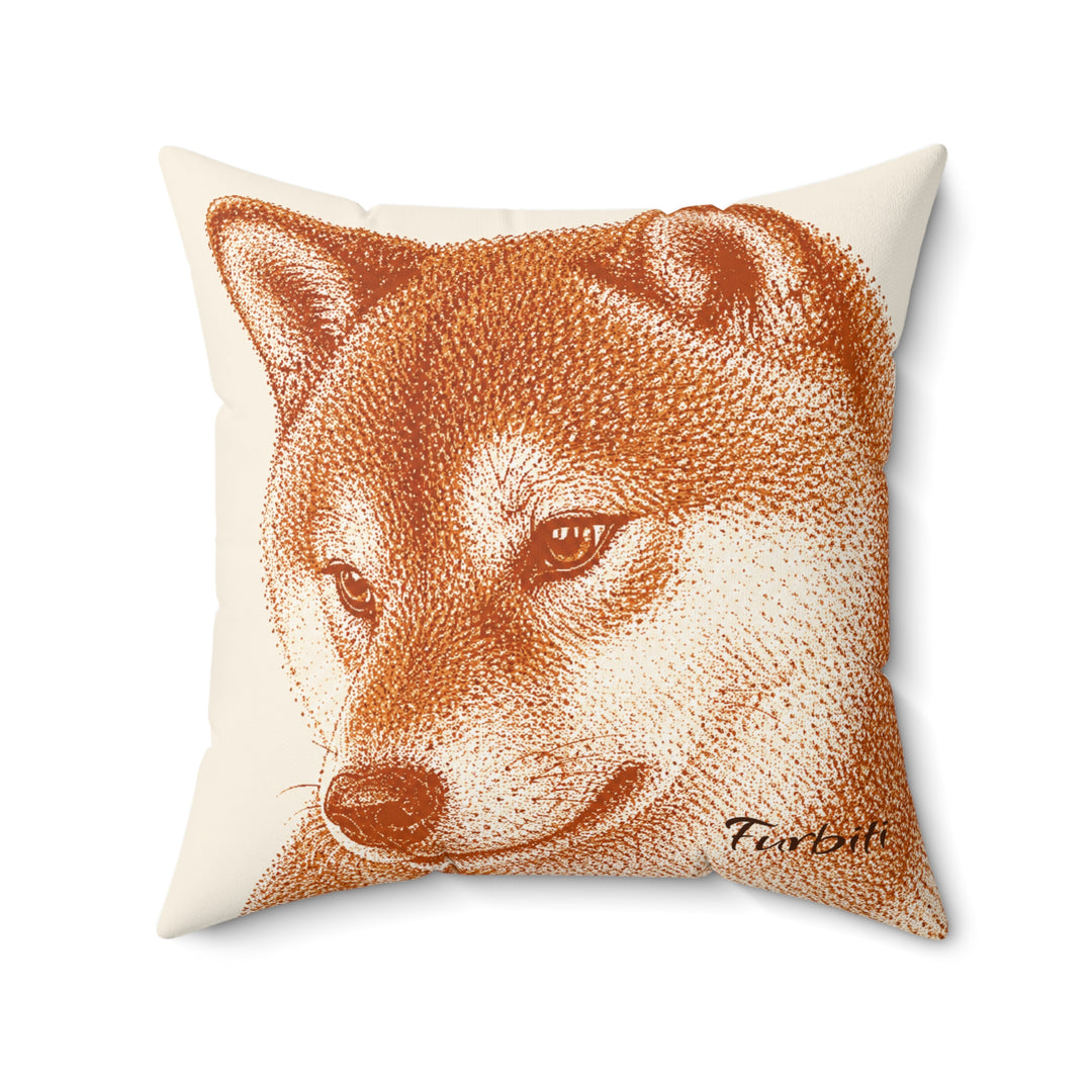 Custom Copper Line Art Pet Pillow – Personalized Square Cushion