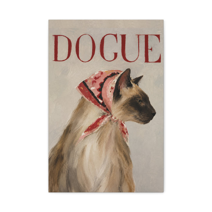 Dogue Fashion Dog Pet Canvas Portrait Artwork Detail