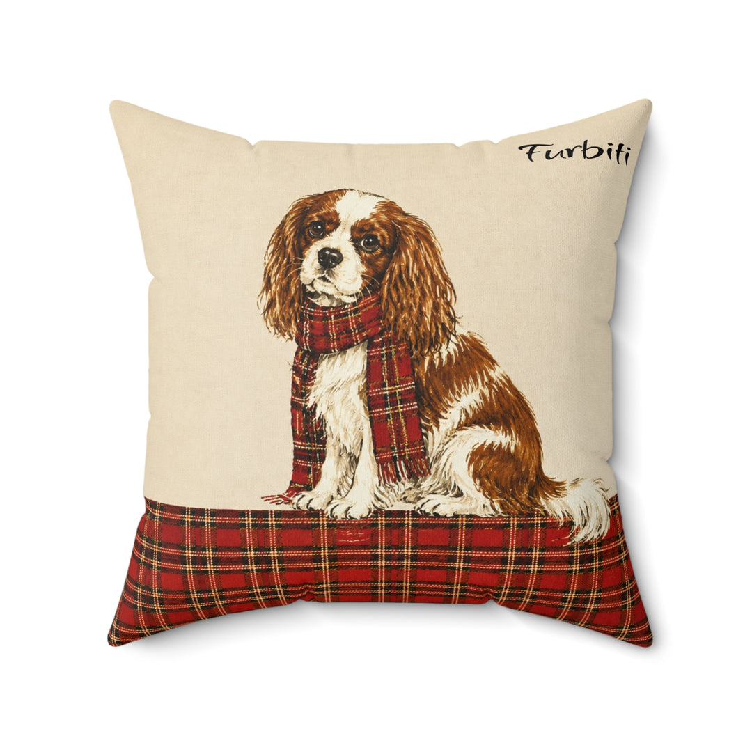 Custom Tartan Scarf Pet Pillow – Personalized Square Cushion